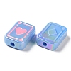 UV Plating Rainbow Iridescent Acrylic Enamel Beads SACR-G034-11C-3