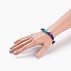 Synthetic Turquoise(Dyed) Beads Kids Stretch Bracelets BJEW-JB03889-04-3