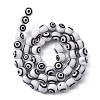 Handmade Evil Eye Lampwork Round Bead Strands LAMP-L055-6mm-5