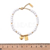 Ion Plating(IP) 304 Stainless Steel Charm Bracelets for Women BJEW-P345-05G-5