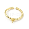 Brass Cup Peg Open Cuff Ring Settings LS-KK-G518-02G-02-2