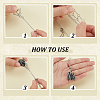 6Pcs 2 Colors Iron Cable Chain Empty Macrame Pouch Pendant Slider Necklace Making NJEW-NB0001-32-3
