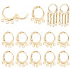 10 Pair Brass Leverback Earring Findings KK-BC0013-27-1