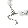 Natural Howlite Beaded Bracelet BJEW-TA00402-02-4