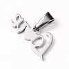 Tarnish Resistant 304 Stainless Steel Pendants for Valentine's Day STAS-D019-03P-2