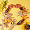 Polyester Ribbon Sunflower Bow DIY-WH0321-08-6