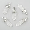 Natural Quartz Crystal Double Terminated Pointed Pendants G-F295-05P-1