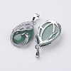 Natural Green Aventurine Pendants G-E442-04M-2