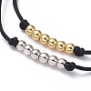 Adjustable Nylon Thread Braided Bead Bracelets BJEW-JB05045-01-2