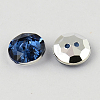 2-Hole Taiwan Acrylic Rhinestone Flat Round Buttons BUTT-F015-11.5mm-17-2