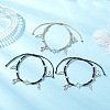 3Pcs 3 Colors Alloy Charm Bracelets BJEW-JB12628-2