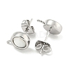 Brass with Sea Shell Stud Earring KK-Q820-05P-2