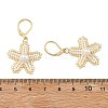 Brass Seed Glass Beads Leverback Earrings EJEW-MZ00759-7