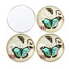 Butterfly Printed Glass Half Round/Dome Cabochons X-GGLA-N004-12mm-C-3