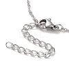 304 Stainless Steel Heart Pendant Necklace for Women NJEW-G019-04-4