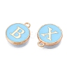 Initial Letter A~Z Alphabet Enamel Charms ENAM-Q437-02-3