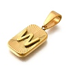 304 Stainless Steel Pendants STAS-S161-01W-G-2
