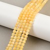 Natural Yellow Jade Bead Strands X-G-K121-01-4mm-2