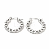 304 Stainless Steel Curb Chain Shape Stud Earrings for Women X-EJEW-F283-02P-1