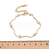 304 Stainless Steel Cubic Zirconia Link Bracelets SA-CBA8C9C-04B-G-4