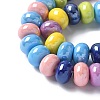 Glazed Porcelain Rondelle Beads PORC-Q001-01M-3