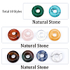  10Pcs 10 Styles Natural & Synthetic Gemstone Pendants G-NB0003-91-4