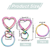   10Pcs Heart Alloy Swivel Clasps FIND-PH0009-04-2