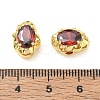 Brass Pave Cubic Zirconia Beads CU-CBA42CA-06G-02-3