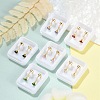 Square Glass Ear Fake Plugs EJEW-H105-24G-A-2