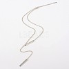 Trendy Iron Lariat Necklaces NJEW-JN00985-2