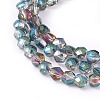 Electroplate Glass Beads Strands EGLA-F143-HP01-3