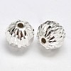 Fancy Cut Faceted Round 925 Sterling Silver Beads STER-F012-12C-2