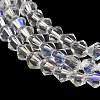 Transparent Electroplate Glass Beads Strands EGLA-A039-T3mm-L13-3