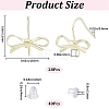 28Pcs Bowknot Shape Brass Earring Hook DIY-SP0001-06G-2