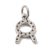 Brass Micro Pave Cubic Zirconia Charms KK-E077-02P-12-2