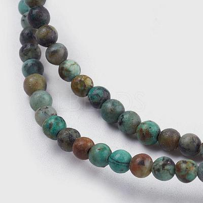 Natural African Turquoise(Jasper) Bead Strands G-A130-2mm-L03-1