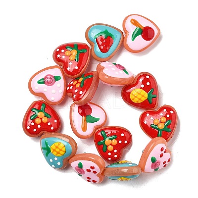Baking Paint Glass Enamel Beads LAMP-V001-06-1