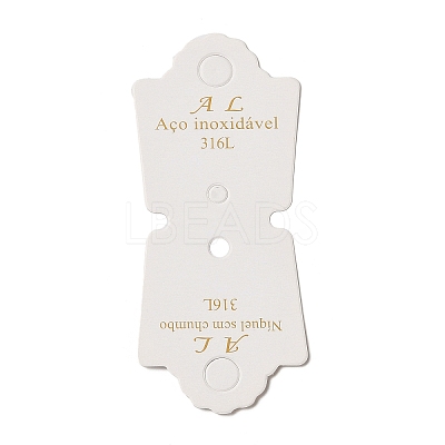 Fold Over Gold Stamping Word Cardboard Paper Jewelry Display Cards for Necklace & Bracelet Storage CDIS-M005-24-1