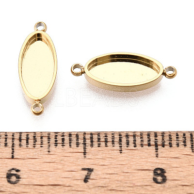 304 Stainless Steel Connector Cabochon Settings STAS-N115-34G-1