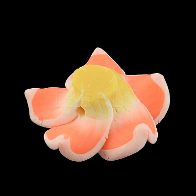 Handmade Polymer Clay 3D Flower Plumeria Beads X-CLAY-Q192-30mm-12-1