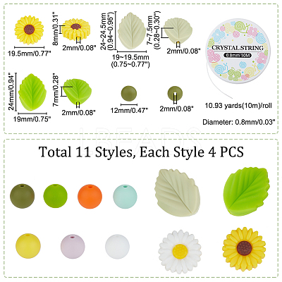 DIY Flower Leaf Bracelet Making Kit DIY-PH0009-33-1