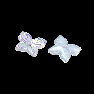 Iridescent Plating Acrylic Bead Caps AC-CBA81FF-03A-1