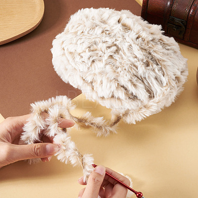 Super Bulky Imitation Fur Polyester Yarn OCOR-TAC0016-36I-1