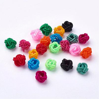 Polyester Weave Beads WOVE-N002-M-1