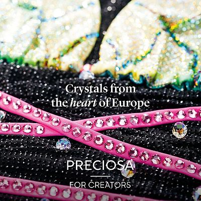 Preciosa&reg MAXIMA Crystal No Hotfix Flatback Stones Y-PRC-NSS12-60010-200-1