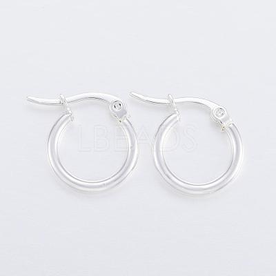 304 Stainless Steel Hoop Earrings EJEW-H327-01B-1