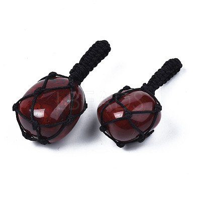Natural Red Agate Pendants G-N0326-93E-1