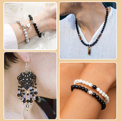 1 Strand Natural Shungite Beads Strands G-TA0003-34C-1