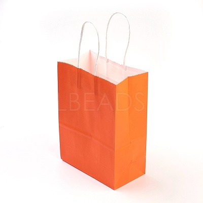 Pure Color Kraft Paper Bags AJEW-G020-D-08-1