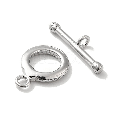Brass Toggle Clasp Rhinestone Settings KK-H455-55P-1